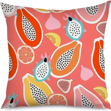 Housse de coussin ananas et pastèque kawaii (1/5)
