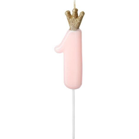 Bougie d'anniversaire, 1 bougie numérotée, 1 bougie à paillettes, 1 premier anniversaire, fille, décoration pour gâteau, gâteau, anniversaire, célébration, numéro 1 rose doré scintillant 9,5 cm (1/5)