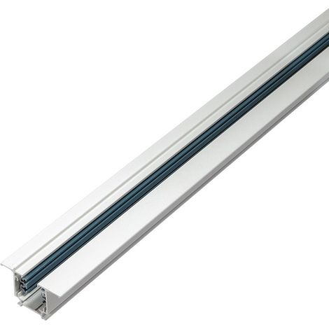 Rail triphasé 200cm encastrable - Blanc