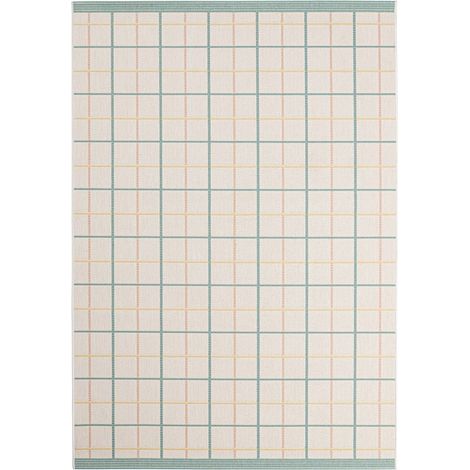 Bizzotto Teppich Nour 200x290 cm in grün, blau und gelb für innen und außen (1/3)