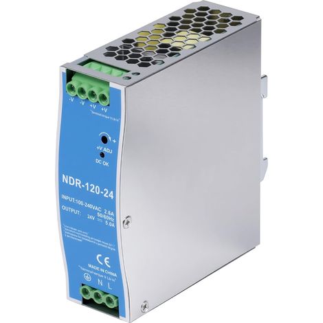 Transformateur d'alimentation Rail Din Alimentation modulaire montable  automatisation industrielle Boîtes de distribution Instrumentation Transformateurs (24V 5A NDR-120-24) (1/5)
