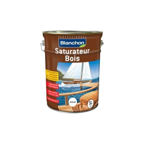 Blanchon – Saturateur bois 5 L – Aspect mat finition bois huilé – Haute durabilité pour bois durs et exotiques – Imprègne en profondeur