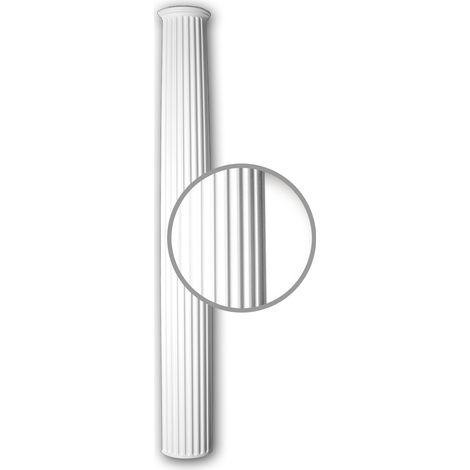 Fusto colonna completa Profhome 412301 modanatura per facciata colonna elemento di facciata stile corinzio bianco (1/3)