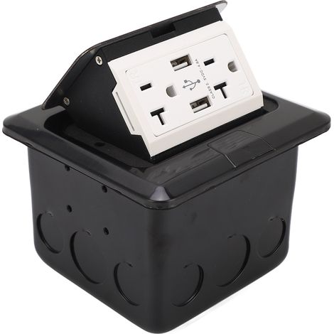 Prise de bureau 20A Multiprise de table Connecteur 3 Prises 2 Ports USB Norme US AC 125V (1/5)