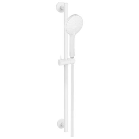 Komplette LIFE GINEVRA matt weiß Paffoni ZSAL146BO Gleitschiene  Messing - Opak Weiß