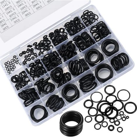 360 Pièces Joint Torique d'étanchéité en Caoutchouc, Kit d'assortiment Rondelles Entretoises pour Robinet, Véhicule Climatisation, Electroménagers, Roulement, Pompe - 24 tailles