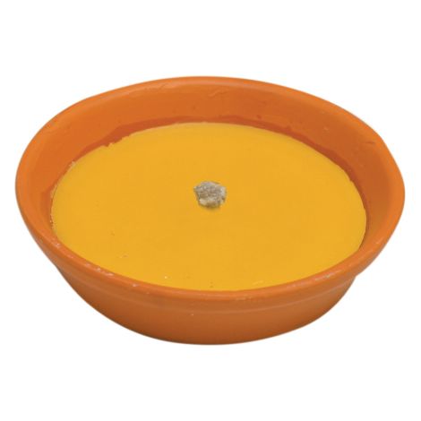 Citronella ciotola in coccio stoppino antivento   14 cm candele citronelle antizanzare