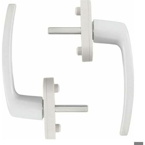 Poignées de fenêtre en aluminium - - 2 pièces - 140 mm - Blanc - Alliage d'aluminium - Résistant à la corrosion (1/4)