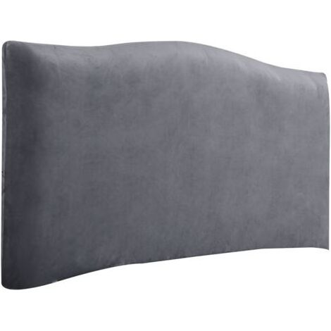 Housse de tête de lit élastique pour tête de lit -150 cm-pour tête de lit 140-170 cm, gris (1/5)
