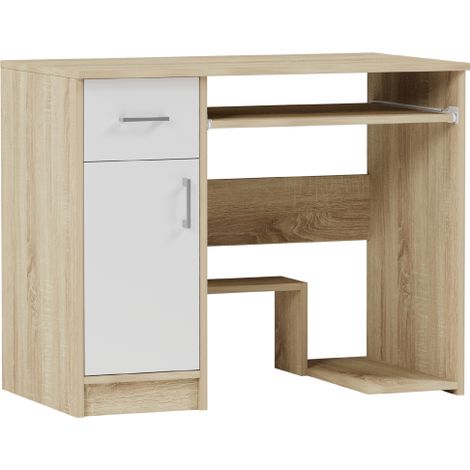 Kleiner Computer-Schreibtisch links Sonoma Mix 90 x 50 cm Modern N10 (1/5)