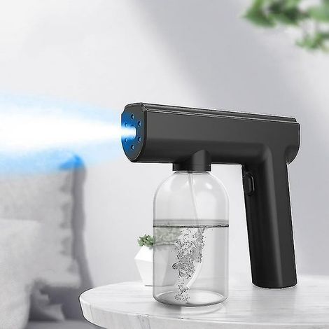 Nébuliseur désinfectant, pistolet à vapeur nano rechargeable, spray ULV électrique portable avec atomiseur à lumière bleue pour l'extérieur, l'intérieur et les ménages. (1/5)