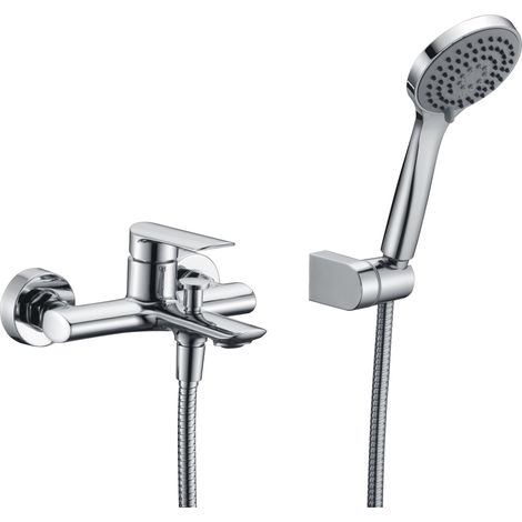 Robinet de baignoire avec mitigeur  Modèle URAL  Couleur gris finition chromée [ IMEX® ] (1/3)