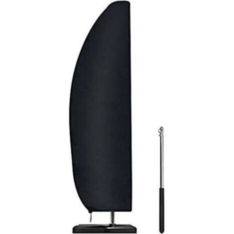 Housse de parasol noir 265x50x70x40CM Imperméable extérieur (1/5)
