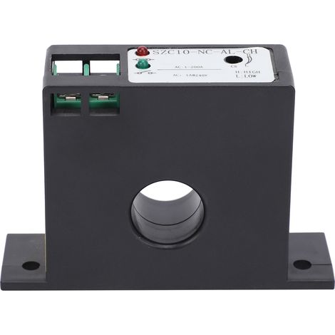 SZC10-NC-AL-CH 1-200A Interrupteur à inductance mutuelle normalement fermé, transformateur ouvert pour contact NC, protection de courant, boîtier aluminium (1/5)