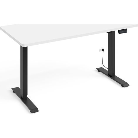BUREAU BIMOTION DESK 1S NOIR MAT BLANC MAT 140x70 (1/5)