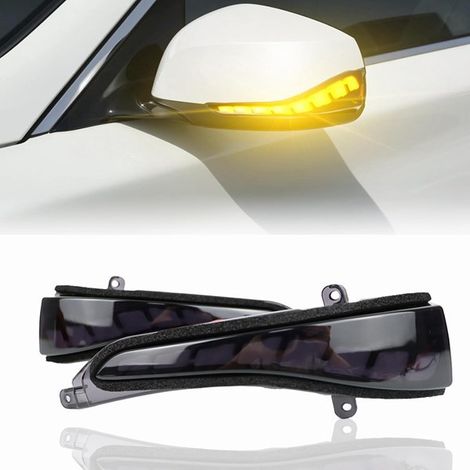 1 pair of dual-color sequential turn signal mirror lights suitable for Infiniti Q50, Q60, Q70, and QX30 (1/4)