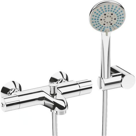 Jika Deep - Mitigeur thermostatique de baignoire avec accessoires, 3 sorties, chrome H3231U70042711 (1/2)