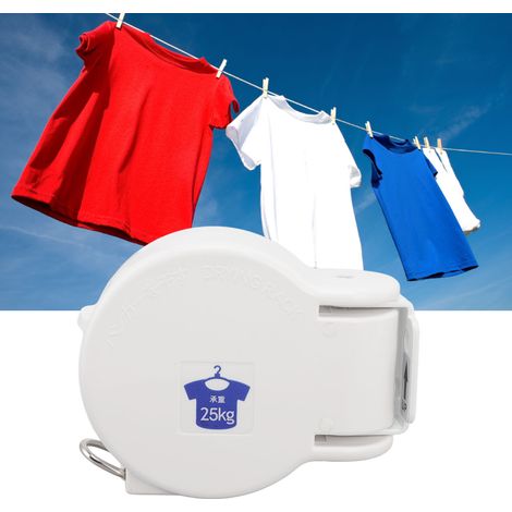 Runde Wäscheleine aus 4,2 Meter dickem ABS-Leder mit unsichtbarer Positionierungsschlaufe und Wandhalterung für Zuhause, Innenräume oder Mietobjekte. (1/5)