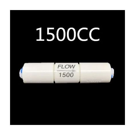 Régulateur de débit des eaux usées pour système d'osmose inverse (1500 cm³) - Raccord rapide pour tuyau de 6,35 mm de diamètre extérieur (1/5)