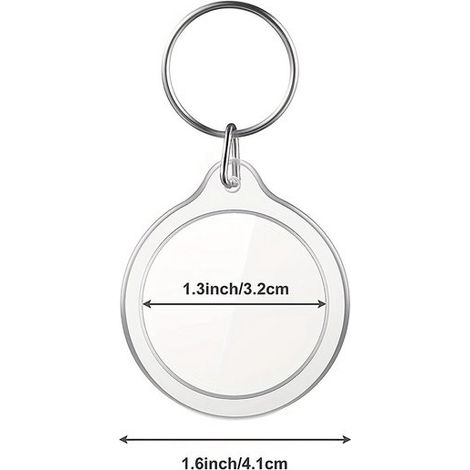 24 pendentifs photo en acrylique, porte-clés avec cadre transparent, porte-clés vierges double face, parfaits pour les cadeaux, les souvenirs et les loisirs créatifs, ronds (1/5)