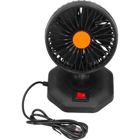 Ventilateur USB rond à une seule tête, mini, rotation à 360 degrés, équipement de refroidissement électrique réglable (1/5)