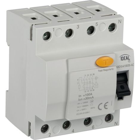 Interruttore differenziale Kanlux krd10-4/100/30-ac 100 A 30 mA (1/2)