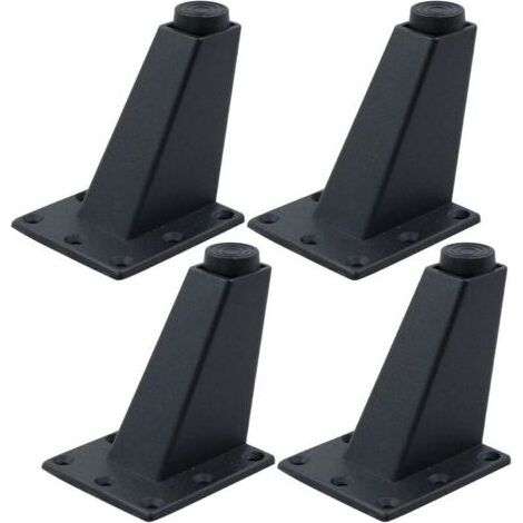 Pieds de table basse UlisemSofa - Convient aux tables basses, armoires et autres meubles, hauteur réglable, 4 pièces, 8 x 7 x 6 cm, robustes, durables, grande capacité, aluminium, résistants à l'usure (1/4)