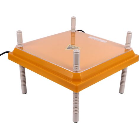 Plaque chauffante pour couveuse à poussins 10x10 pouces avec protection anti-poussière, pour garder les poussins au chaud et confortablement. Prise américaine 110 V, jaune. (1/5)