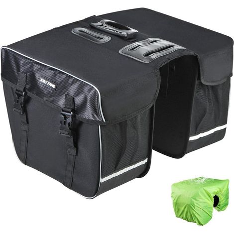 Fahrrad-Gepäckträgertasche 30L wasserdicht mit Regenschutz und Reflektoren (1/5)
