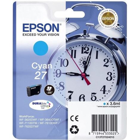 Epson C13T27024012 Druckerpatrone 27 cyan DURABrite Ultra Ink (C13T27024012) (1/4)