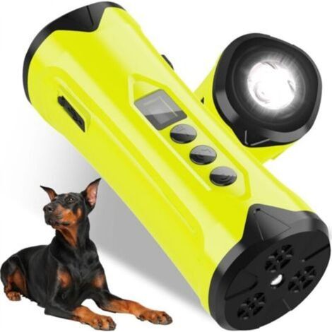 Dispositif anti-aboiements à ultrasons pour chiens, outil de dressage à ultrasons de 15 m avec lampe de poche rechargeable (1/5)
