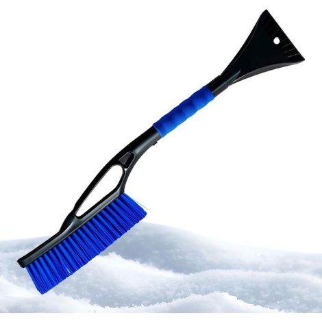 Balai à neige pour voiture - Dégivreur et dégivreur de pare-brise, outil de nettoyage pour toits, SUV, camions, berlines et pick-up (1 pièce - Bleu) (1/5)