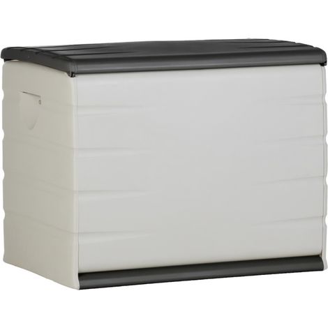 Coffre de jardin 260L – Cadenassable avec roulettes – Dimensions 80 x 61 x 53cm – Intérieur/extérieur esthétique et fonctionnel – Plastiken (1/4)