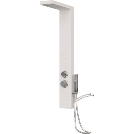 Pannello doccia sistema alluminio plastica bagno interno 114 cm bianco 020003117
