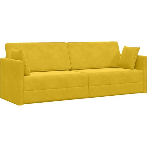 Maison Exclusive - Boden-Sofa-Bett Gelb 213 x 70 x 77 cm Samt