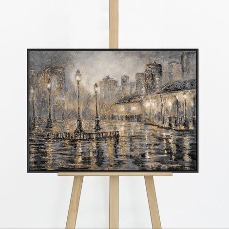 Gemälde Regenlaternen Rahmen Schwarz 70x50 cm (1/5)