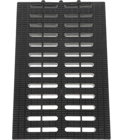 Grille d'évacuation en plastique, grille de drainage pour cuisine, grille de caniveau-31.00X20.00X2.20CM-Black (1/3)