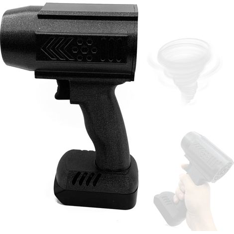 Ventilador turbo portátil con motor sin escobillas de 50 mm y 1000 g de empuje, ideal para limpiar coches y teclados. Compatible con baterías Dewalt de 18 V y 20 V.