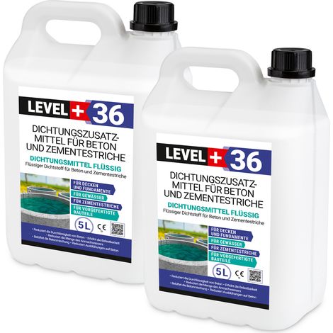 LEVEL+ Dichtsungsmittel Flüssig für Beton und Zementestriche L+36 - 10L