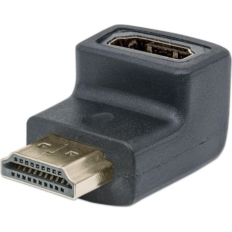 Manhattan HDMI-Adapter, gewinkelt, HDMI A-Buchse auf A-Stecker, 90Â° nach unten gewinkelt