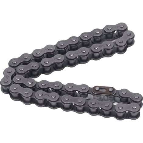 Chaîne de transmission 420 en acier carbone, 42 maillons, axe avant, remplacement compatible Coleman CT200, CT200U, CT200EX, CT200U-EX, BT200X. (1/5)