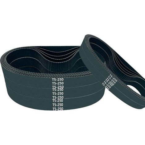 Lot de 2 Courroies Synchrones T5 en Caoutchouc 480mm Longueur 18mm Largeur - pour Fax/Imprimantes/Convoyeurs - Renforcée Fibre de Verre (1/5)