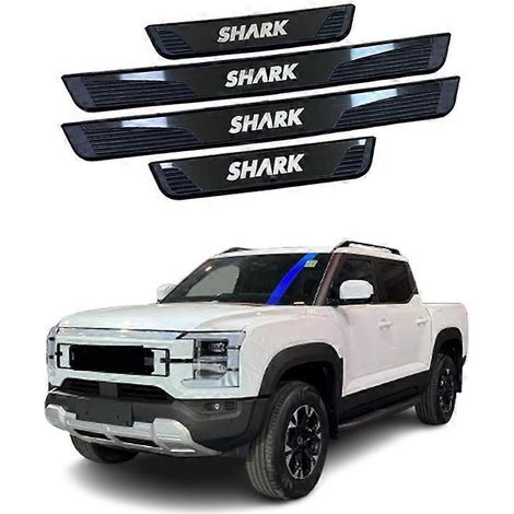 Garniture de protection de seuil de porte pour BYD Shark 6 2024 2025 Accessoires Modification intérieure du seuil 4 pièces ( ) (1/5)