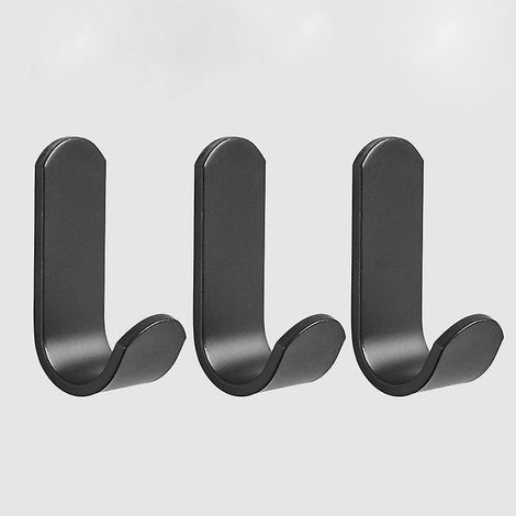 Ganci adesivi da parete, ganci autoadesivi, ganci adesivi in acciaio inox, ganci autoadesivi da parete, per bagno (confezione da 12) (1/5)