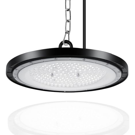 100W flying saucer light, 10000LM indoor floodlight, 6500K ultra-thin industrial flying saucer light, IP65 industrial indoor lighting workshop light, suitable for garage, factory, workshop, gymnasium. (1/5)