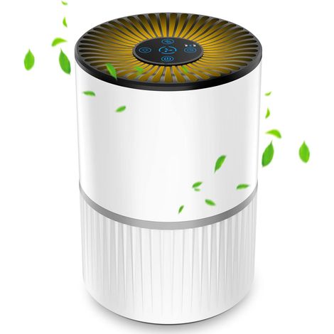 MINKUROW Filtro purificatore d'aria portatile per purificatore d'aria con sistema di filtraggio a 4 livelli e spugna profumata, 99,97% di polvere, fumo, rimozione del polline (1/5)