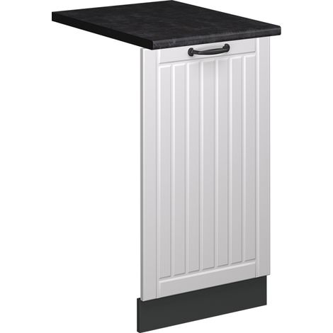 Pannello frontale della lavastoviglie Fame-Line, Bianco rustico, 45 cm , PL Antracite, Vicco
