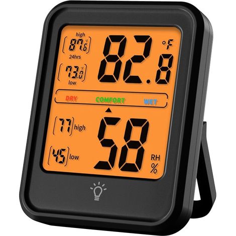 Digitales Innenthermometer und Hygrometer mit LCD-Anzeige, Temperatur- und Feuchtigkeitsanzeige