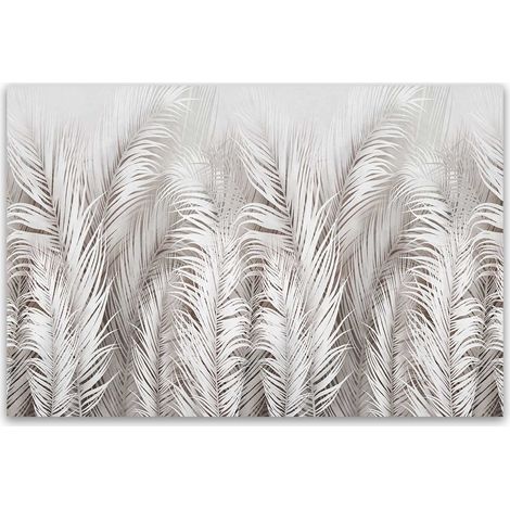Tableau feuillage blanc panoramique (1/5)