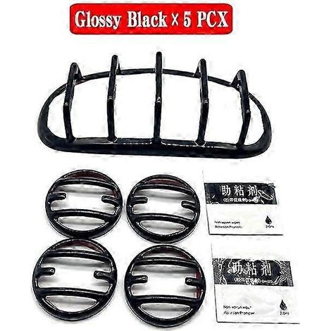 Grille de protection de phare avant pour moto Rebel CMX1100 CMX500 CMX300 (2020-2023) - Noir brillant - Lot de 5 (1/4)
